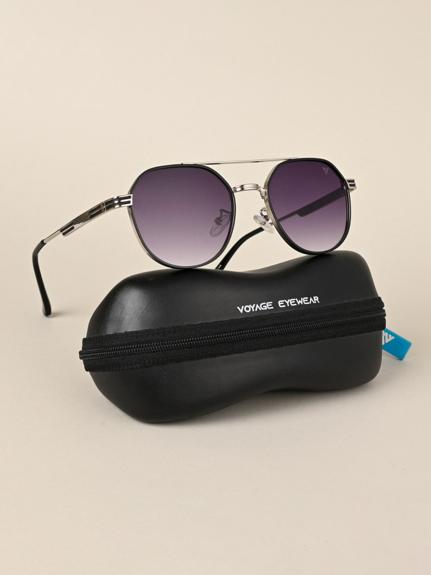 Voyage Purple Round UV Protection Unisex Sunglasses