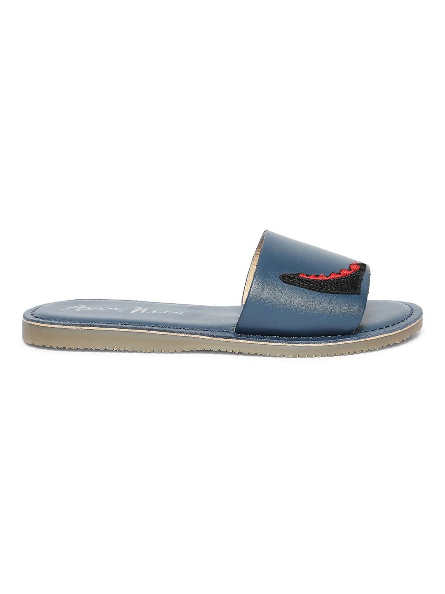 Aria Nica Kids T-Rex Navy Casual Slides