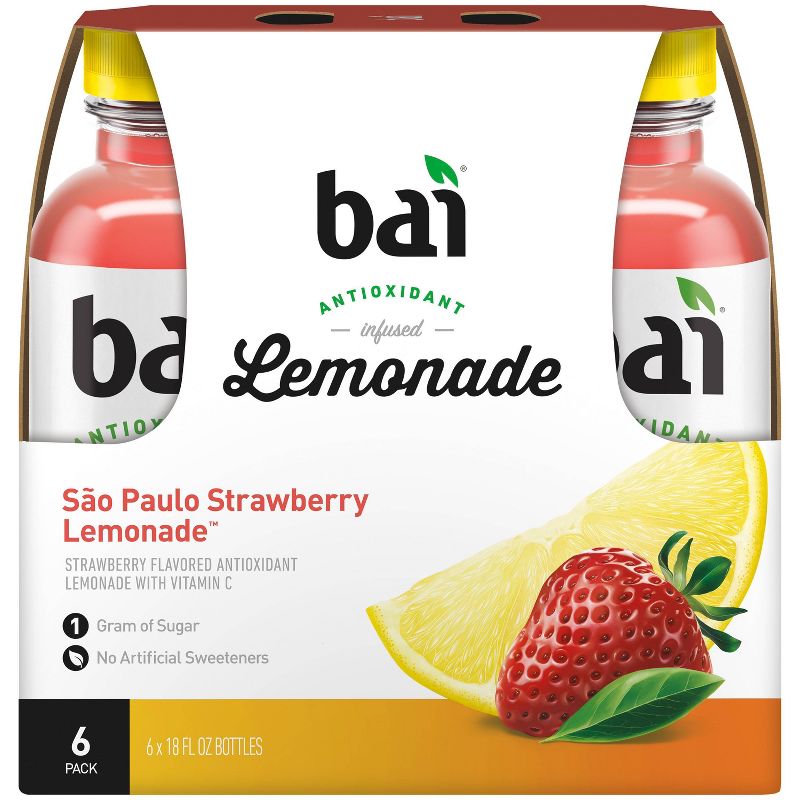 Bai Strawberry Lemonade Flavored Water - 6pk/18 fl oz Bottles