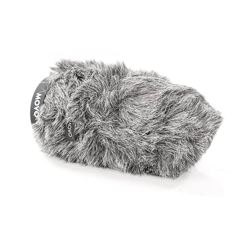 WSG140 Furry Rigid Windscreen for Microphones 1823mm in Diameter and up to 63 16cm Long Dark Gray