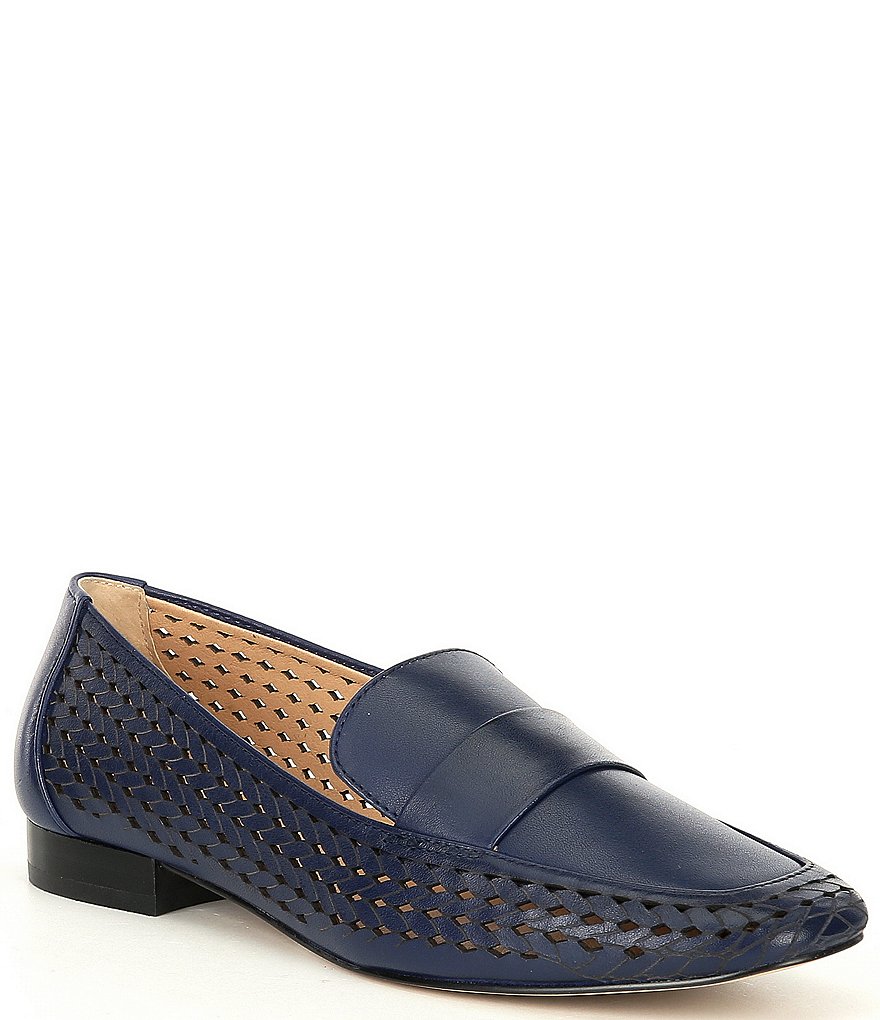 Alex Marie Arlias Perforated Woven Detail Loafers