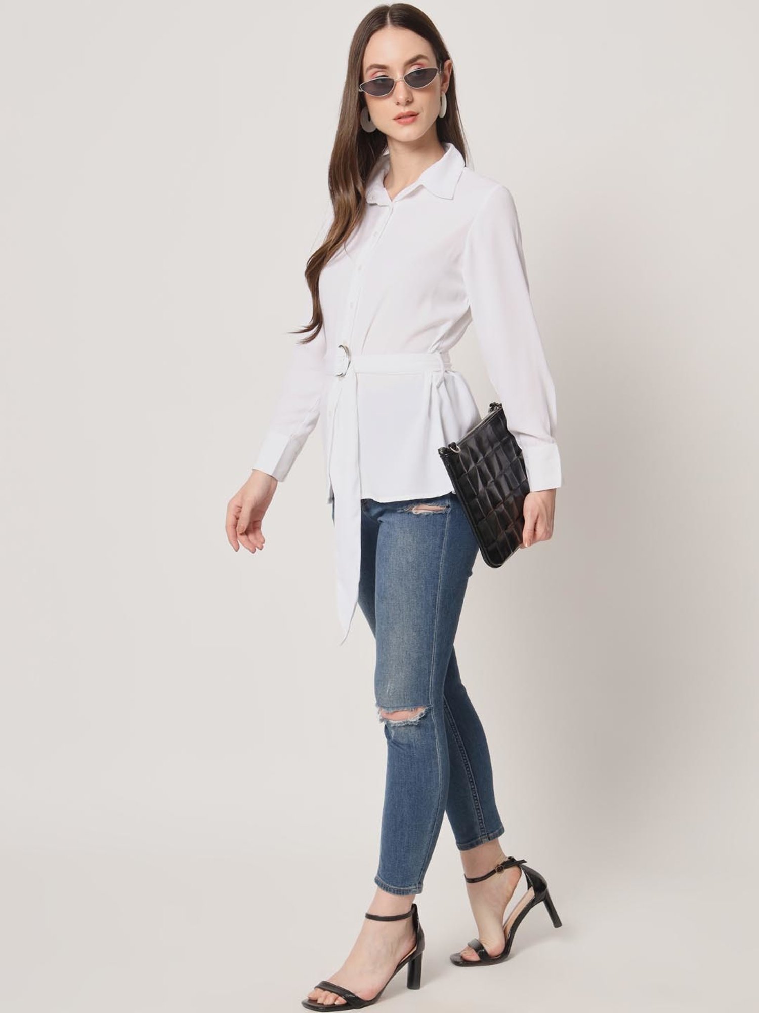 Trend Arrest White Regular Fit Shirt
