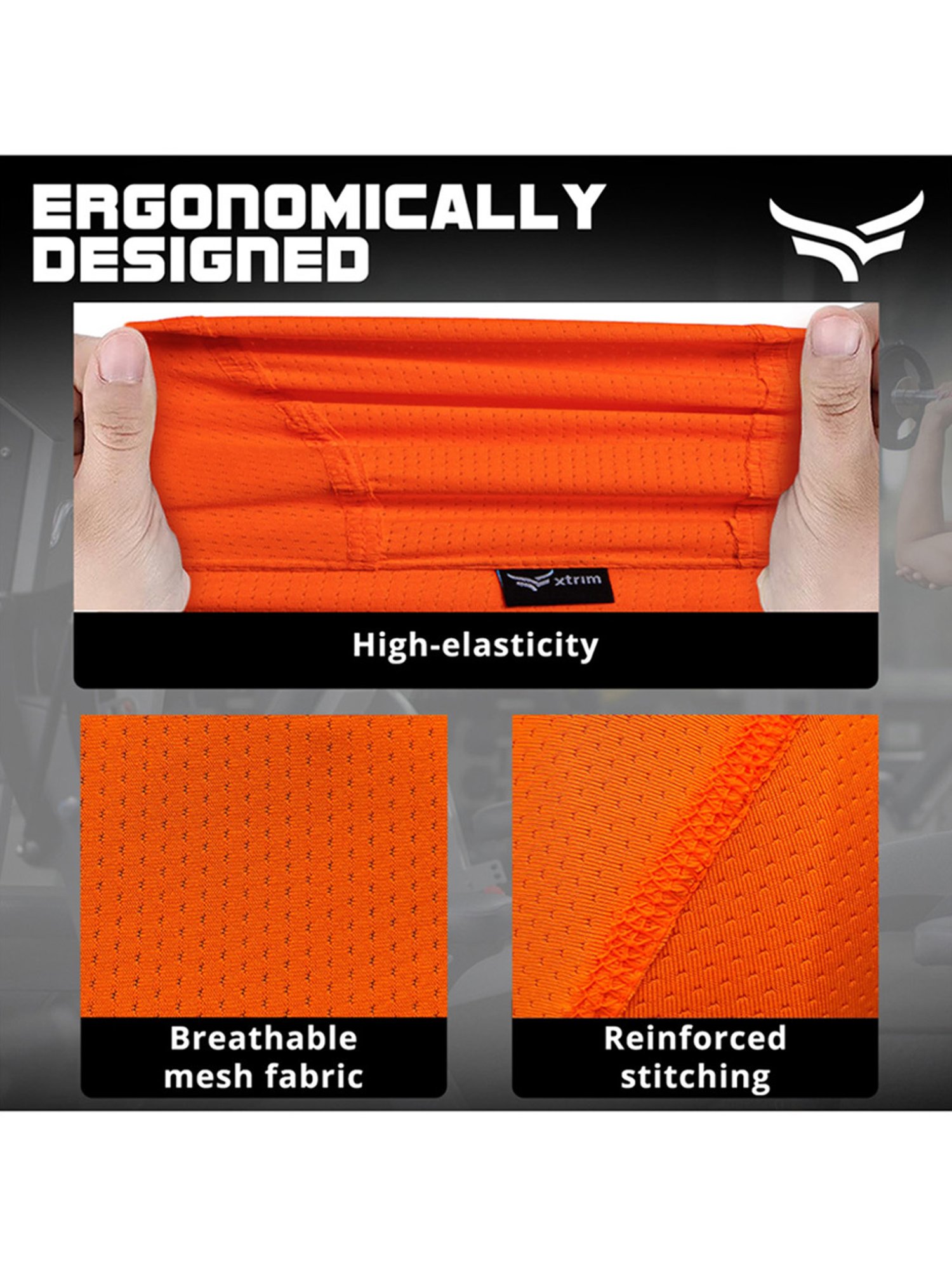 Xtrim Sweat Cooling Cotton Helmet Skull Cap (Orange) Size - Free Size