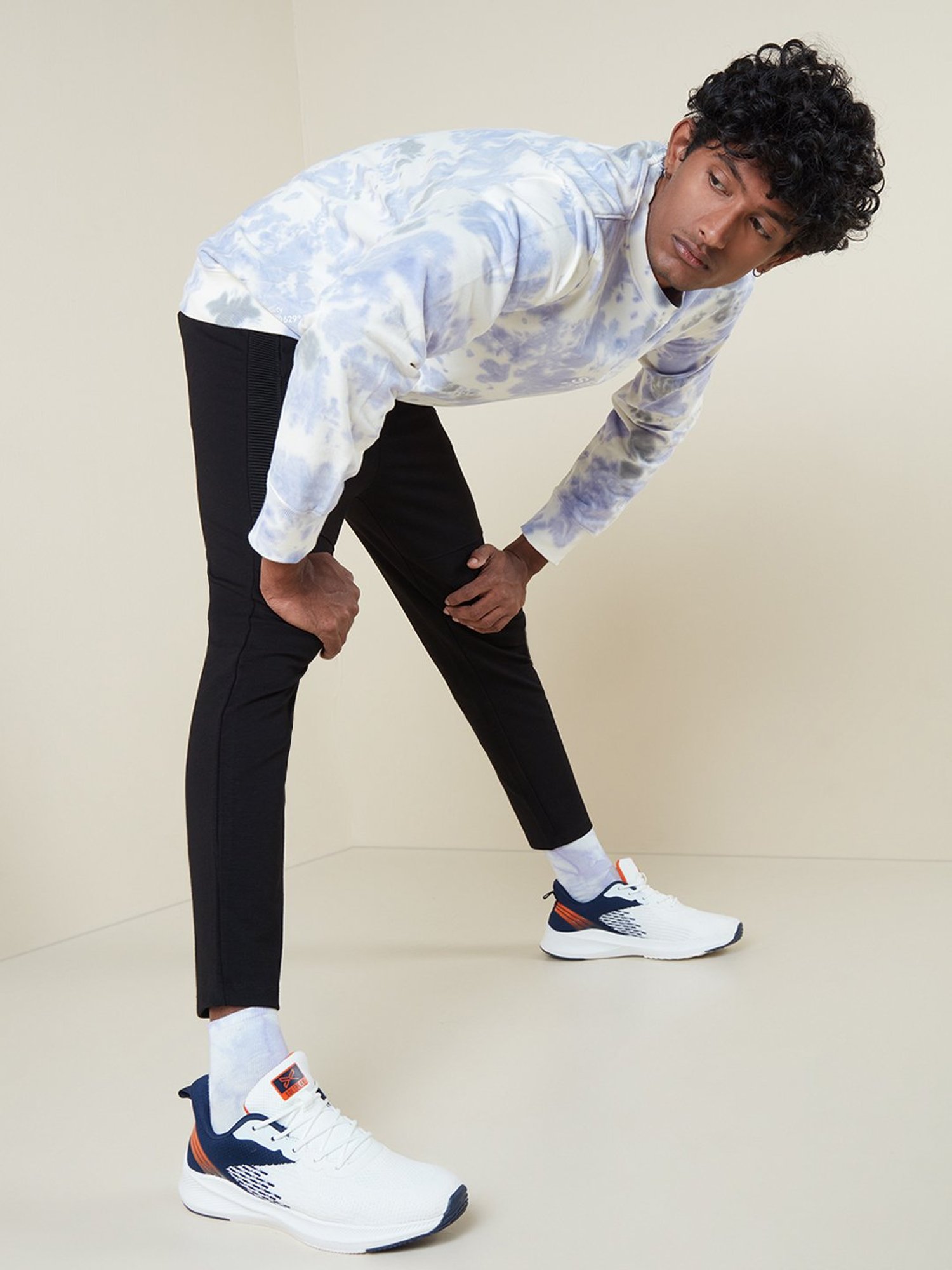 Studiofit by Westside Black Ribbed Texture Slim-Fit Joggers