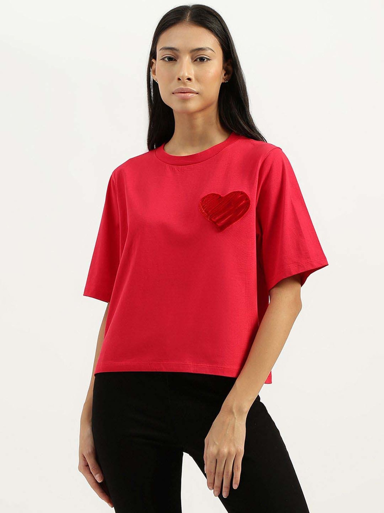 United Colors of Benetton Red Cotton T-Shirt