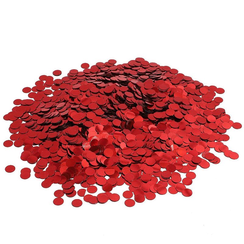 7oz Red Round Circle Confetti Dots for Table, Wedding Bachelorette Bridal Shower Baby Shower Birthday Party Supplies Favors Decorations