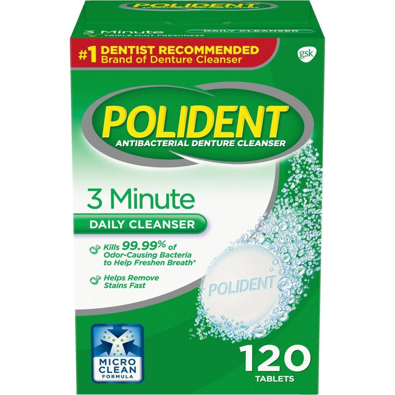 Polident Denture Cleaner Tablets - 120ct