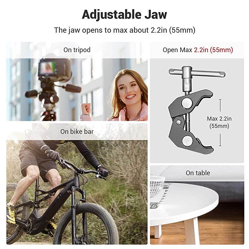 MultiFunctional Ballhead Clamp Double Ball Adapter with Bottom Clamp 2164