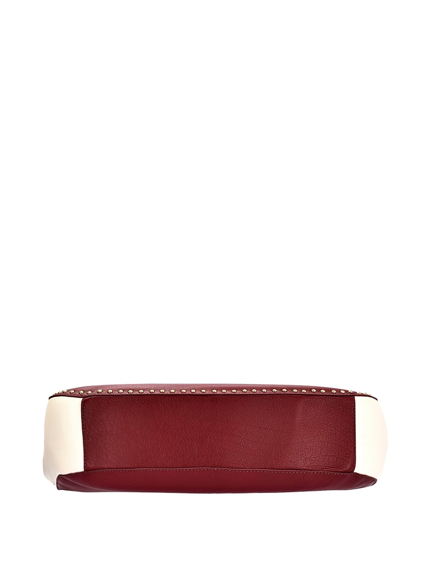 Eske Emma Wine & Vanilla Rivets Medium Hobo Shoulder Handbag