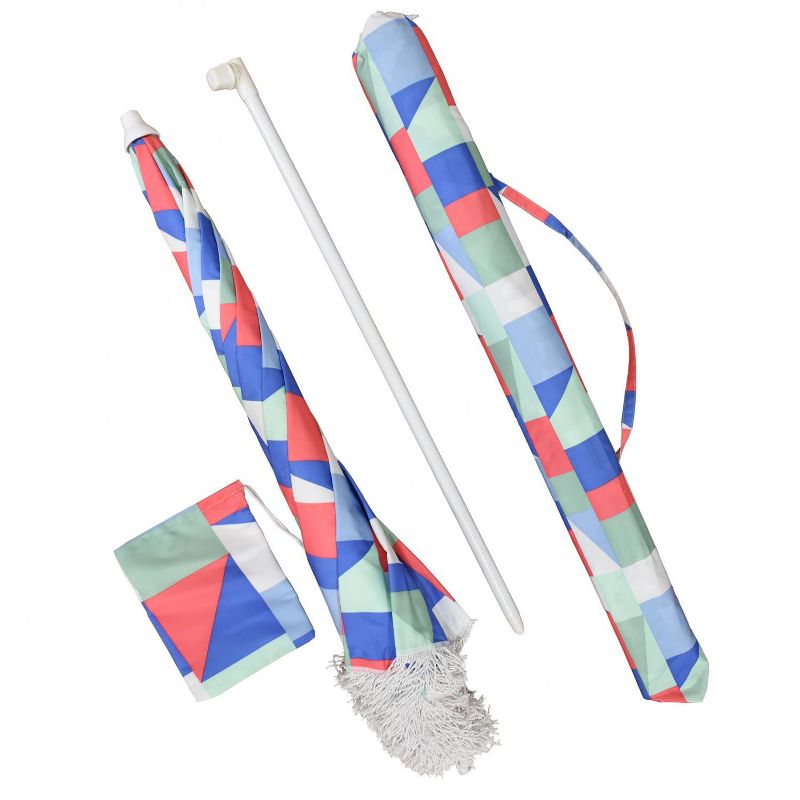 Costway 6.5FT Patio Beach Umbrella Sun Shade Tilt Carry Bag