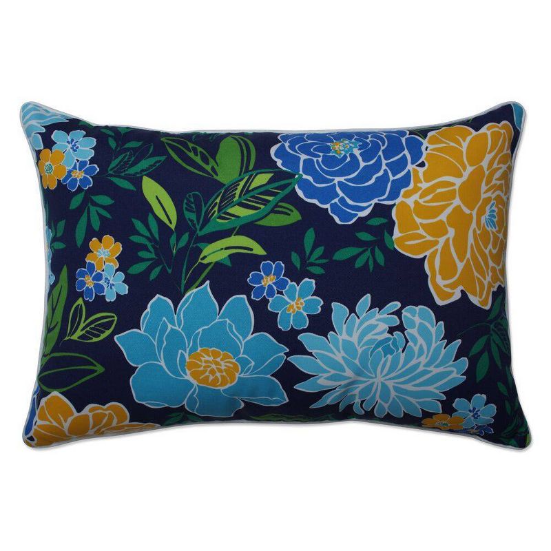 2pc Outdoor/Indoor Oversized Rectangular Throw Set Pillow Spring Bling Blue/Sea Island Stripe - Pillow Perfect