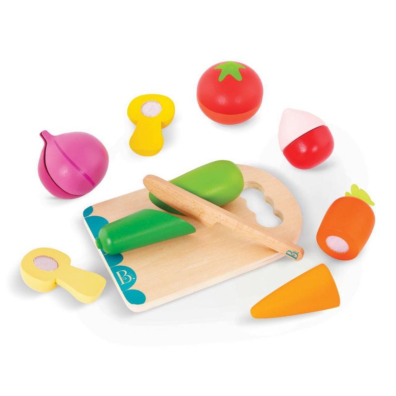 B. toys Wooden Toy Vegetables - Chop 'n' Play