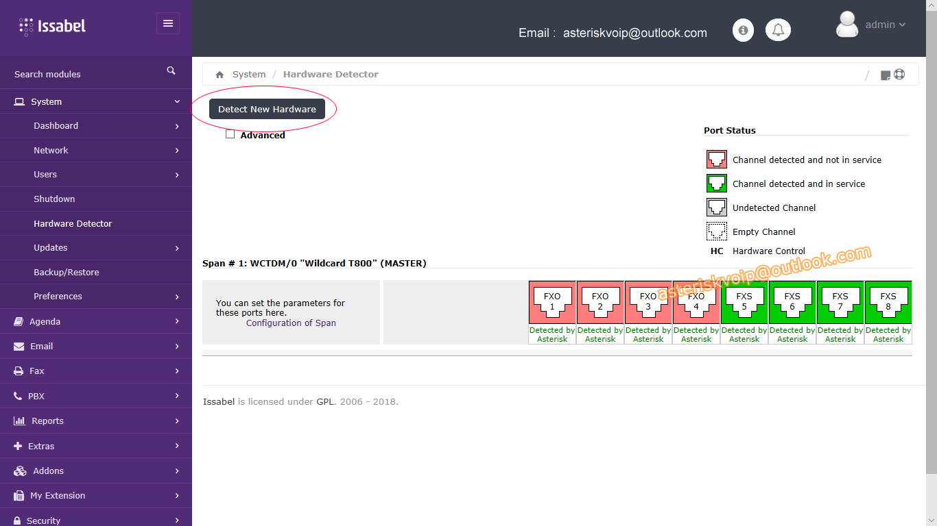 8 Port PCI-E Asterisk Card with 4 FXO+4FXS Ports,with Echo Cancellation hardware,Supports Asterisk FreePBX Issabel AsteriskNow Dahdi,tdm800 tdm410p tdm400p