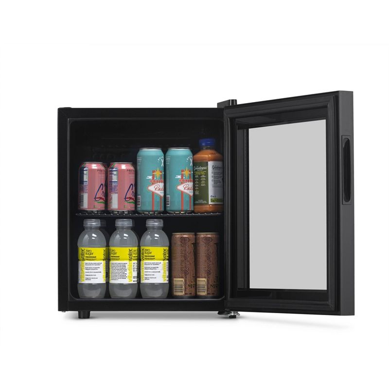 NewAir 60 Can Beverage Fridge with Glass Door - Black