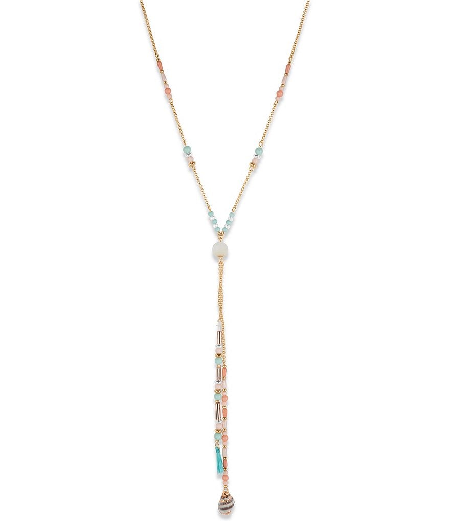 Lucky Brand Beaded Lariat Necklace