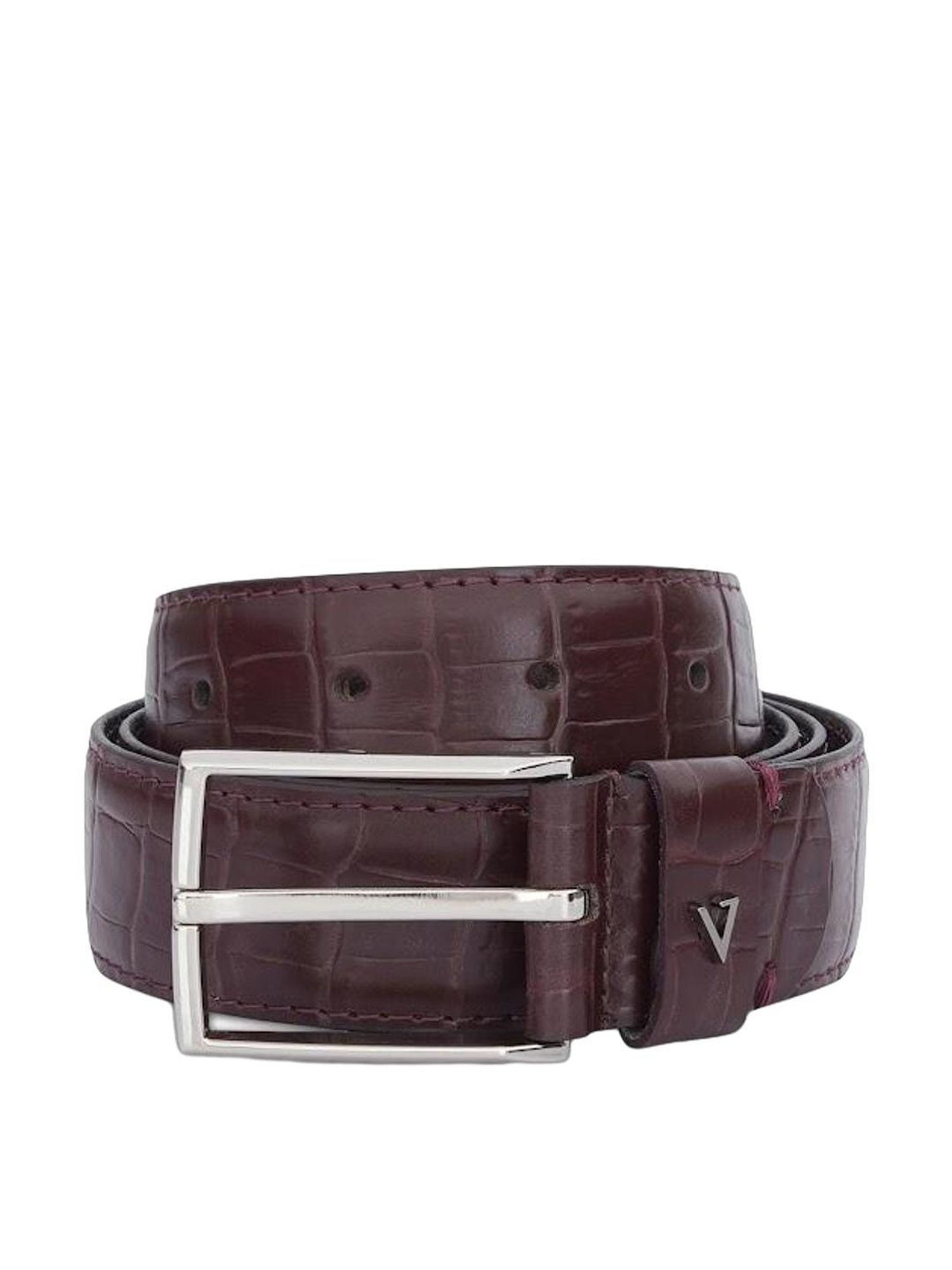 Crusset Black Leather Formal Belt for Men