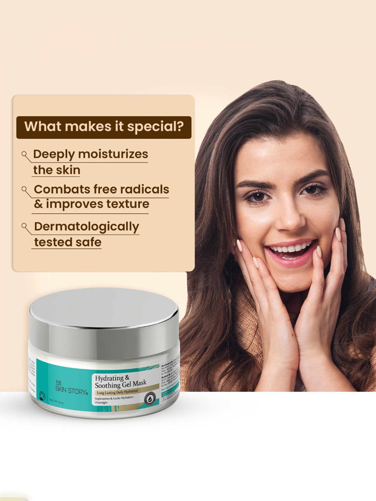 The Skin Story Witch Hazel Hydrating & Soothing Gel Mask - 50 gm