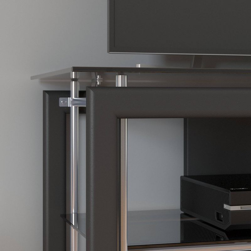 65" Midnight Mist TV Stand for Flat Screens Black - Bush Furniture