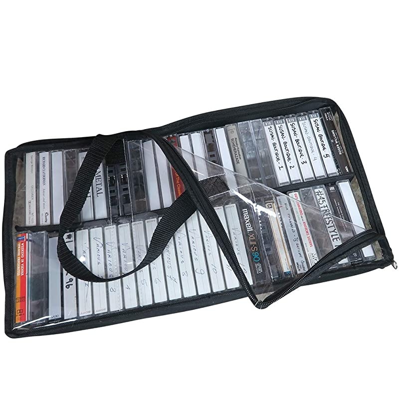 Cassette Tape Bag-Organizer/Storage-Easy Carry-No Dust/Moisture-Hold 100