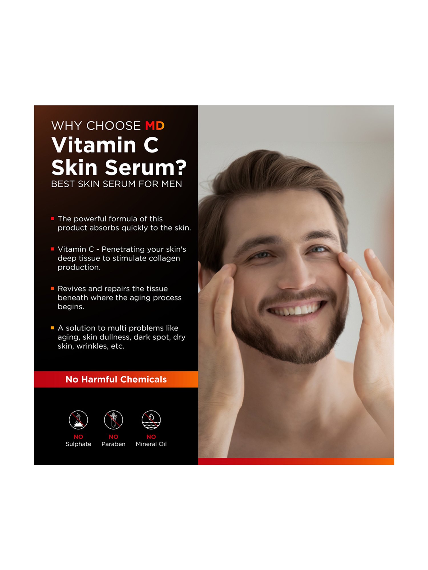 Men Deserve Vitamin C Skin Serum for Men - 50 gm