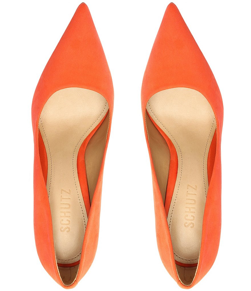 Schutz Lou Suede Pointed Toe Pumps