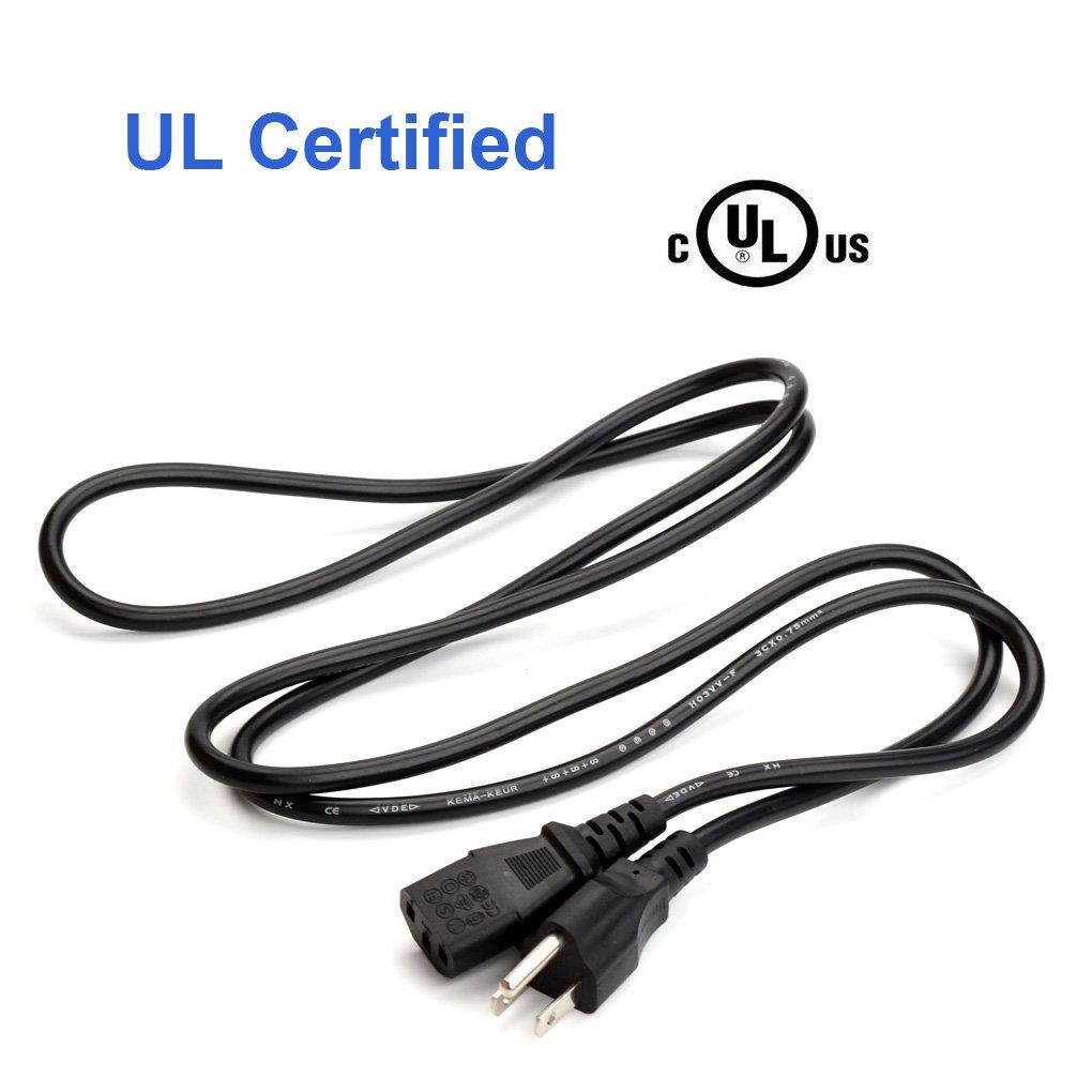 (UL Certified) Antoble 6ft AC Power Supply Cord for Treadmill Elliptical 18GA AC Cable AWG Plug