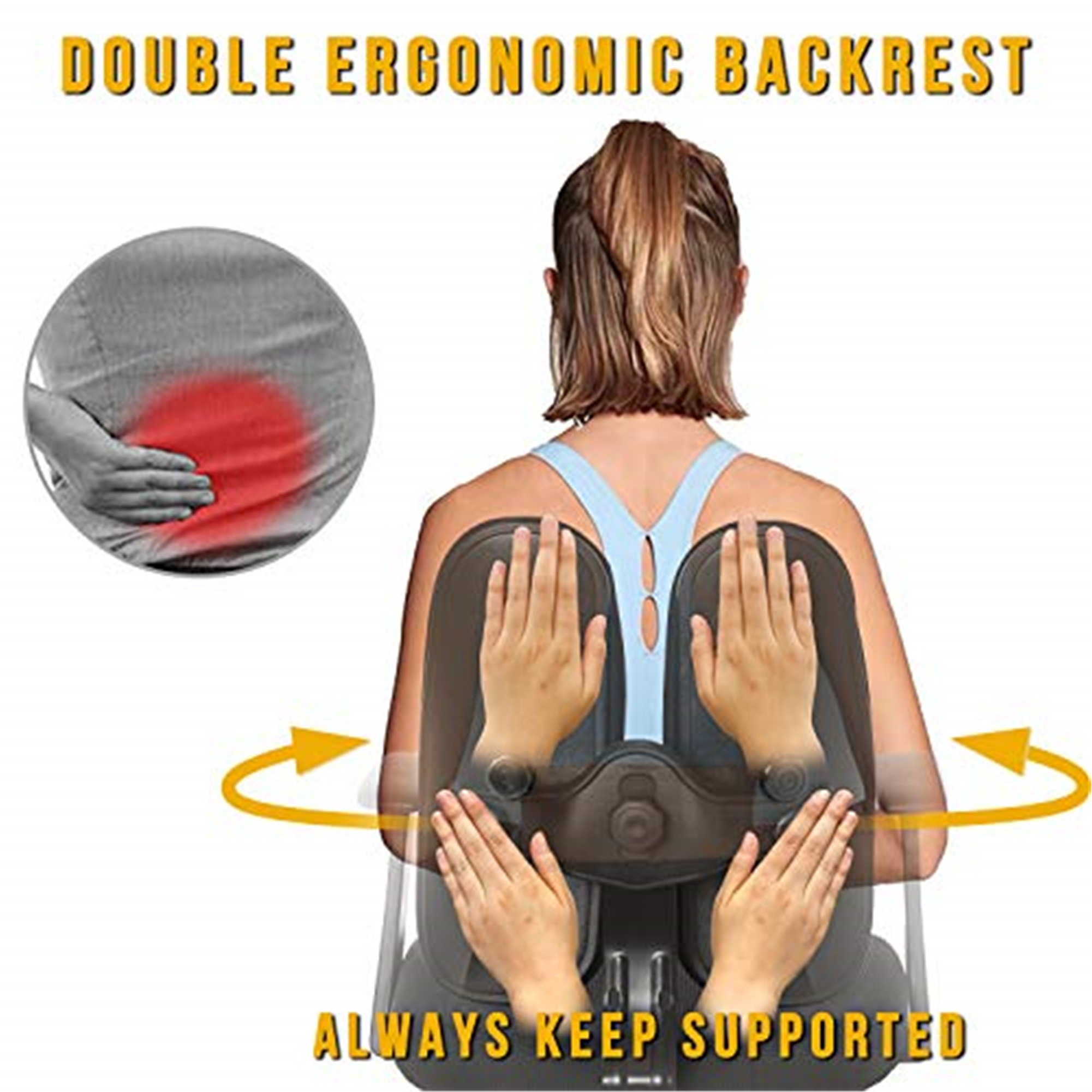 Ergonomic Office Chair Desk Computer High Back Swivel Chair Managerial Executive Chair with Adjustable Lumbar Support