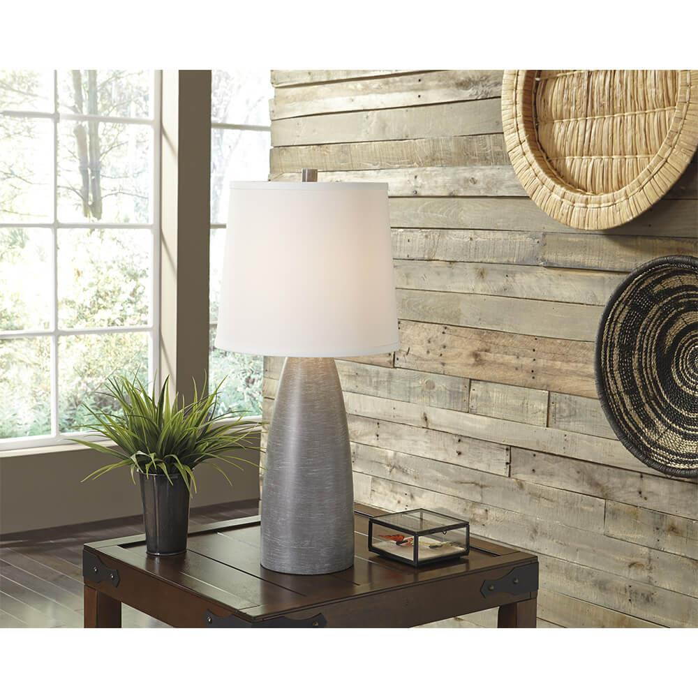 Shavontae Gray Poly Table Lamp L243004 - Set Of 2 Shavontae Gray Poly Table Lamp (2/CN)