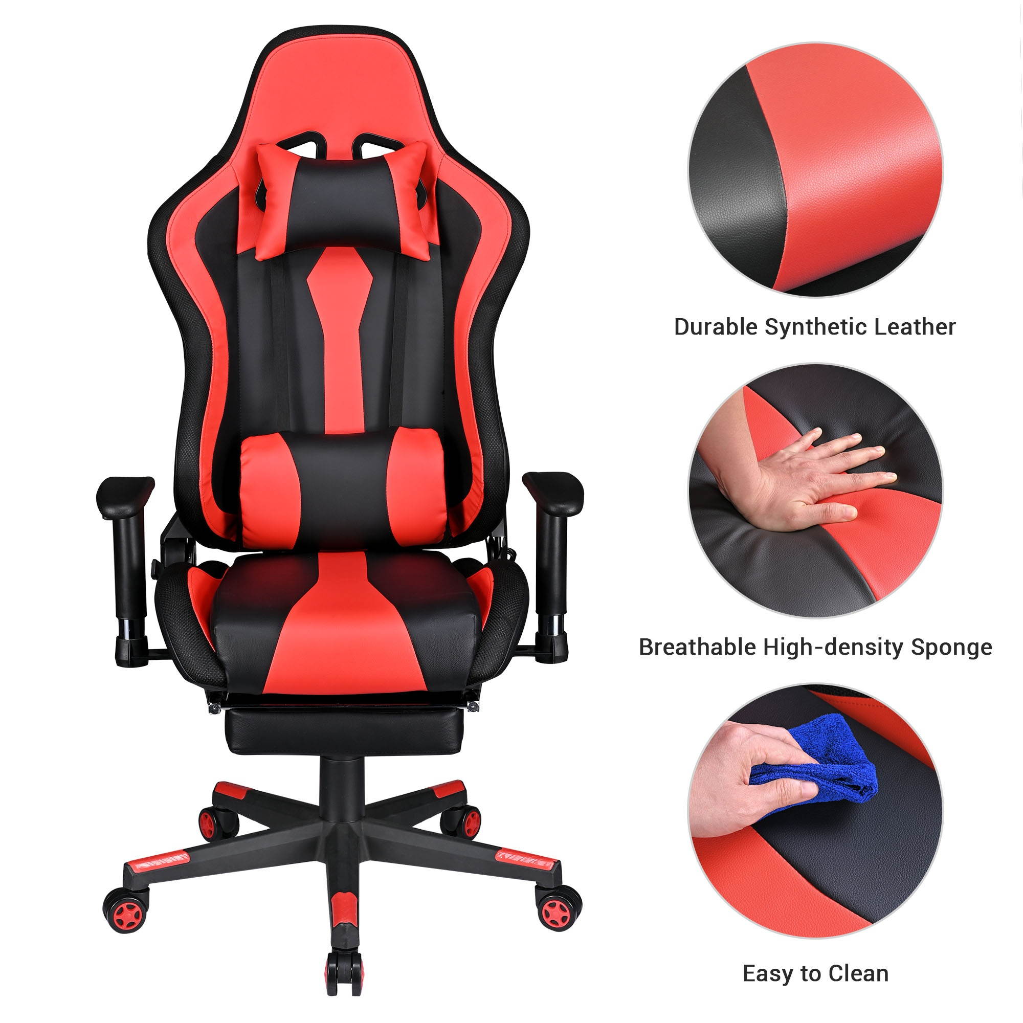 Racing Gaming Chair Ergonomic Computer Chair Headrest Lumbar Support Esport Home