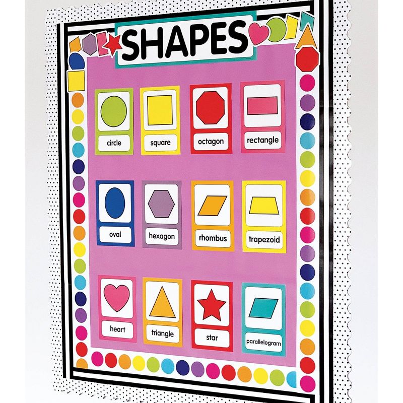 25pc Schoolgirl Style Just Teach Shape Cards Mini Bulletin Board Set - Carson Dellosa