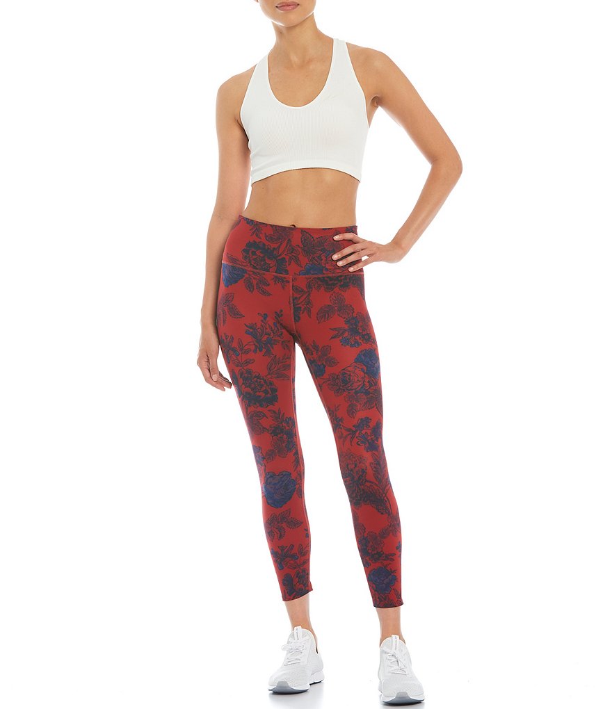 Free People FP Movement Lose Control Floral Printed Pull-On Leggings