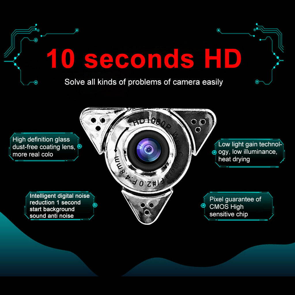 USB Digital Full HD 1080P Video Camera Webcam Meeting Video with Microphone