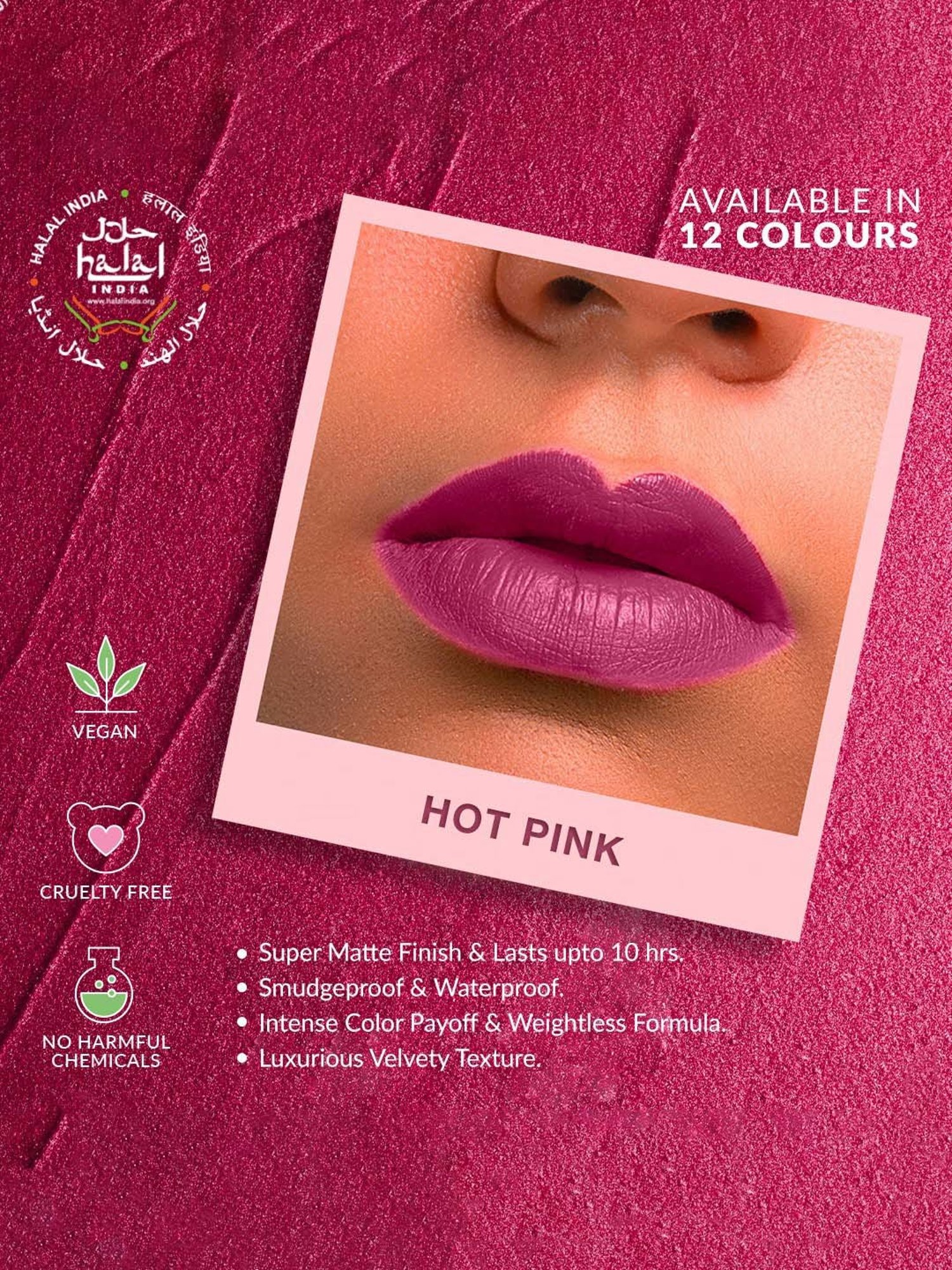 Littmuss O' It's Matte Liquid Lipstick Hot Pink - 2.5 ml