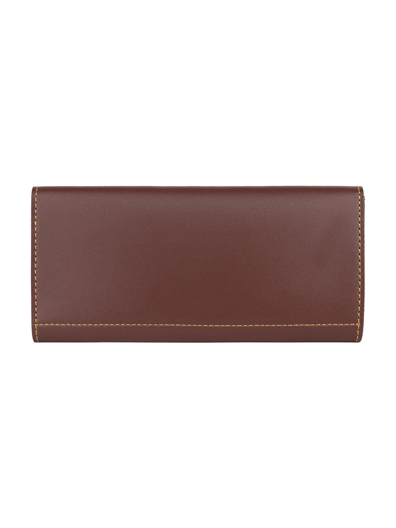 SCHARF Brown Solid Bi-Fold Wallet for Women