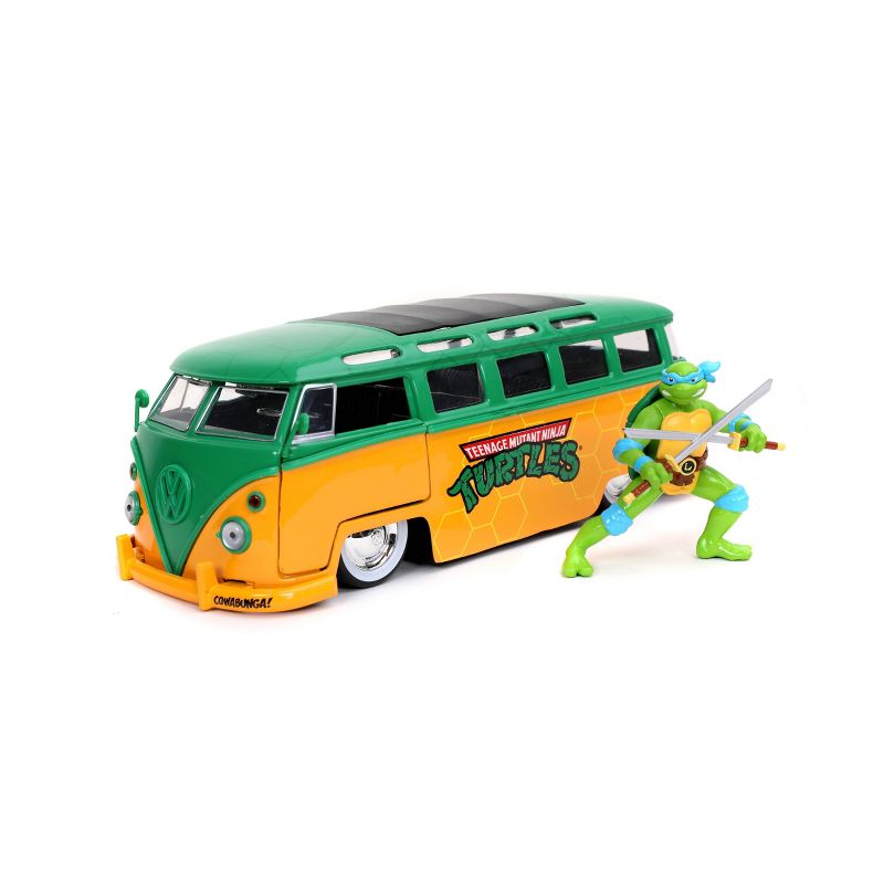 Jada Toys Hollywood Rides 1963 VW Bus Teenage Mutant Ninja Turtles Die-Cast Vehicle 1:24 Scal