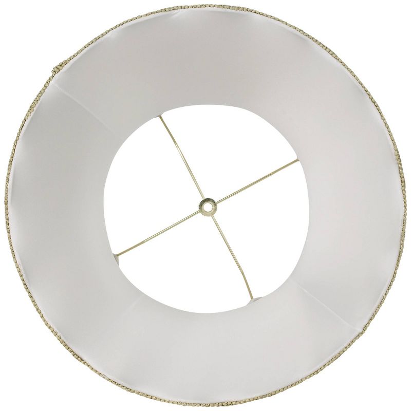 Imperial Shade Taupe Large Scallop Bell Lamp Shade 12" Top x 18" Bottom x 18" Slant x 17.5 High (Spider) Replacement with Harp and Finial