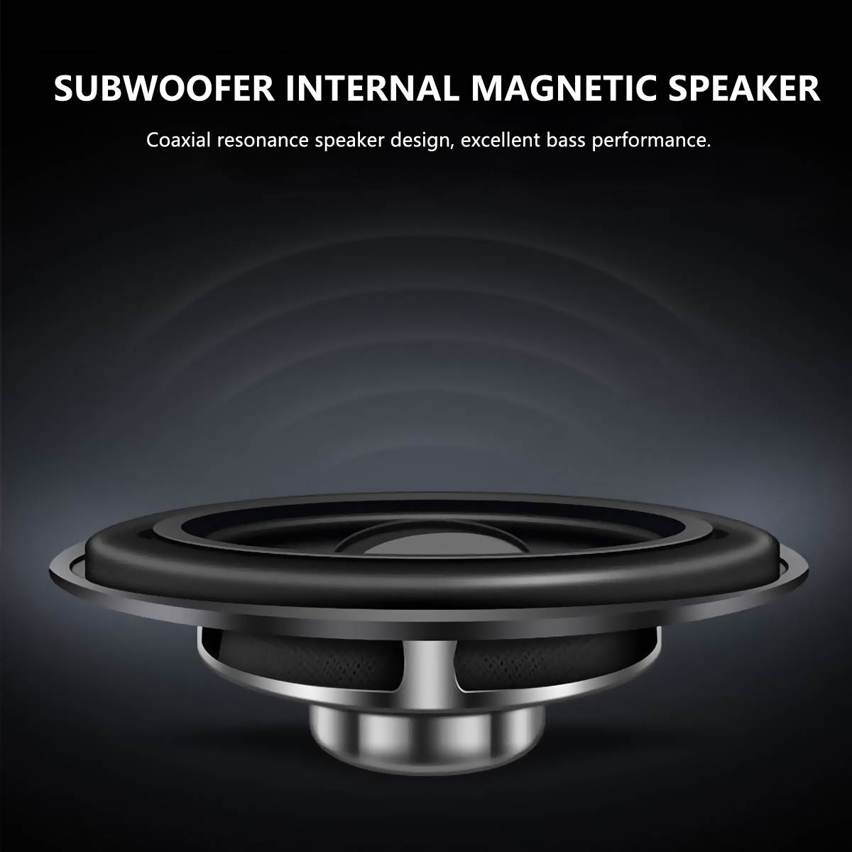 Wireless LED Mini Bluetooth Speaker Portable Super Bass Stereo USB/TF/FM Radio Black