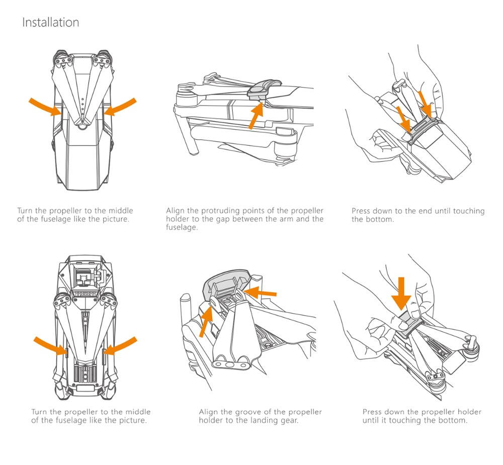 PGYTECH Propellers Props Holder Transport Protector Fixator for DJI MAVIC FPV Folding Quadcopter 4K Stabilized Camera