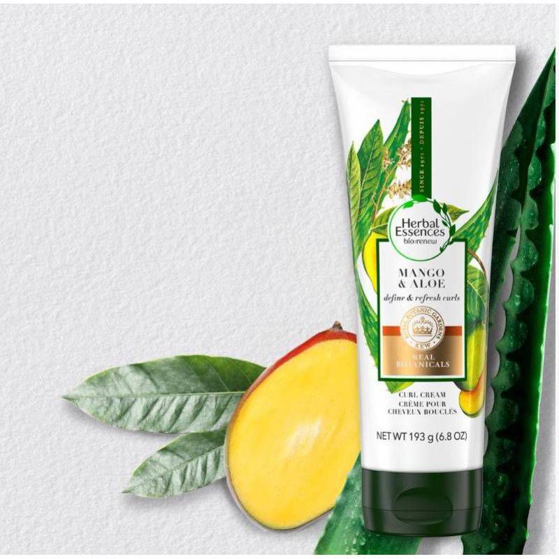 Herbal Essences bio:renew Mango & Aloe Curl Cream - Define & Refresh Curly Hair - 6.8oz