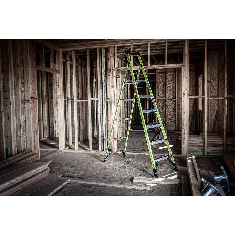 Little Giant Ladder Systems 6' ANSI type IA 300 lb fiberglass Stepladder with Ground Cue Apple Green