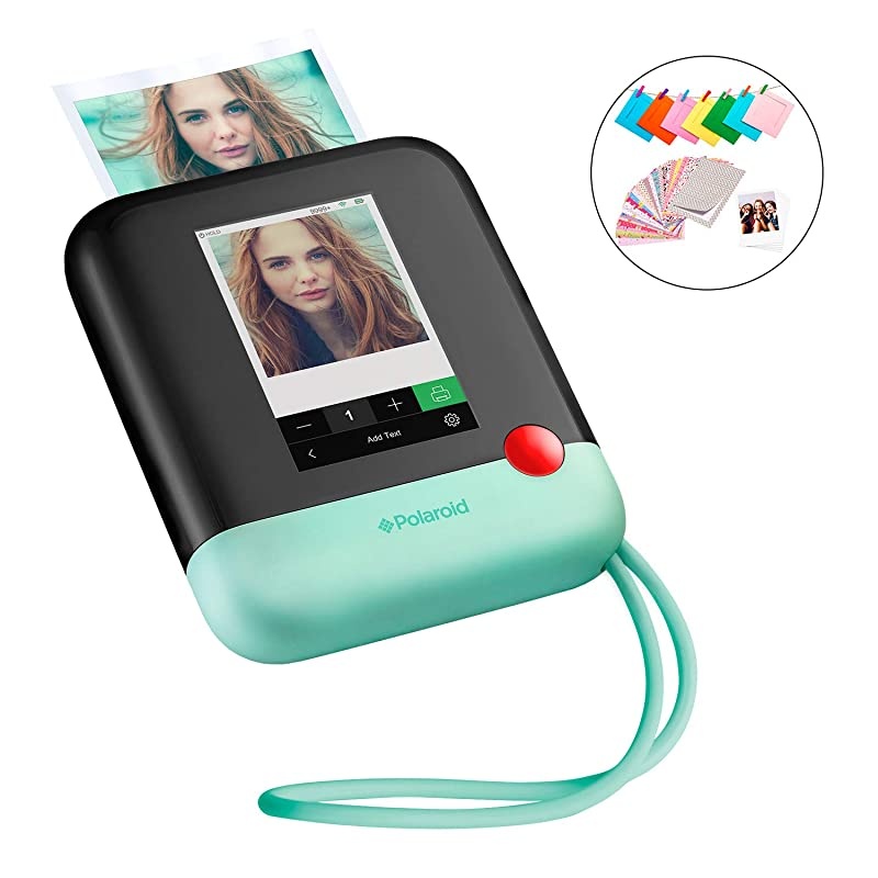 Pop Wireless Portable Instant 3x4 Photo Printer & Digital 20MP Camera with Touchscreen Display (Blue) Built-in Wi-Fi, 1080p HD Video
