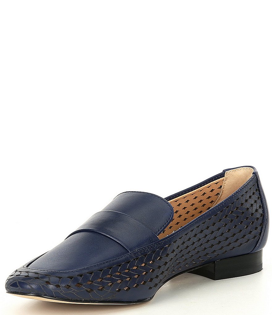 Alex Marie Arlias Perforated Woven Detail Loafers