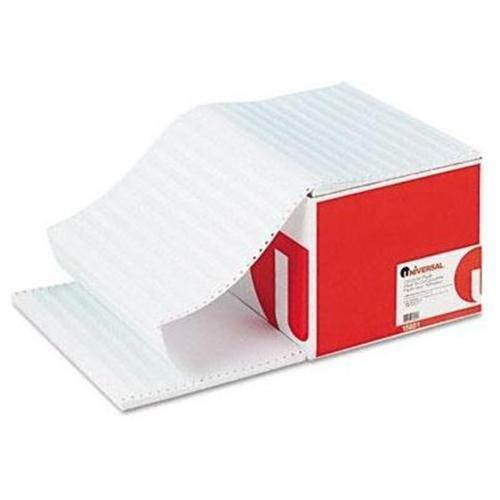 UNIVERSAL Green Bar Computer Paper 18lb 14-7/8 x 11 Perforated Margins 2600