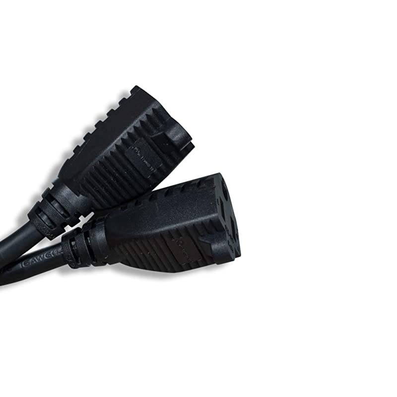 Power Cord Extension and Splitter NEMA 515P to NEMA 515R x 2 16 AWG 13A 125V ZWACPQAG14