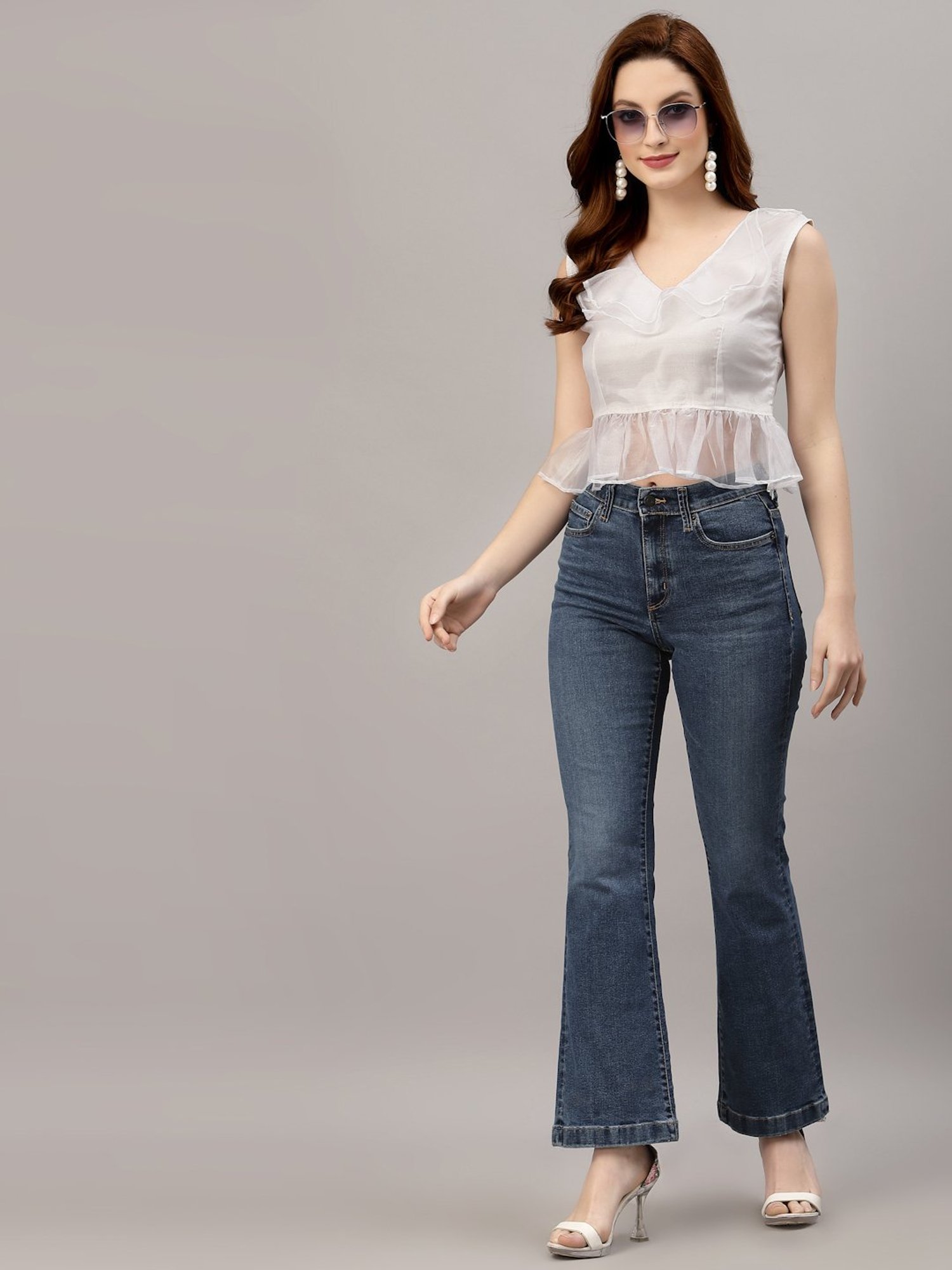 NEUDIS White Peplum Top