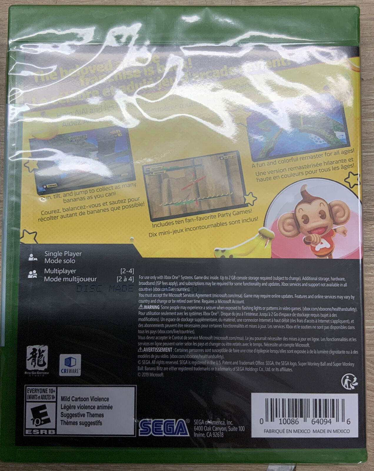 Super Monkey Ball Banana Blitz Hd (Xbox One), Sealed