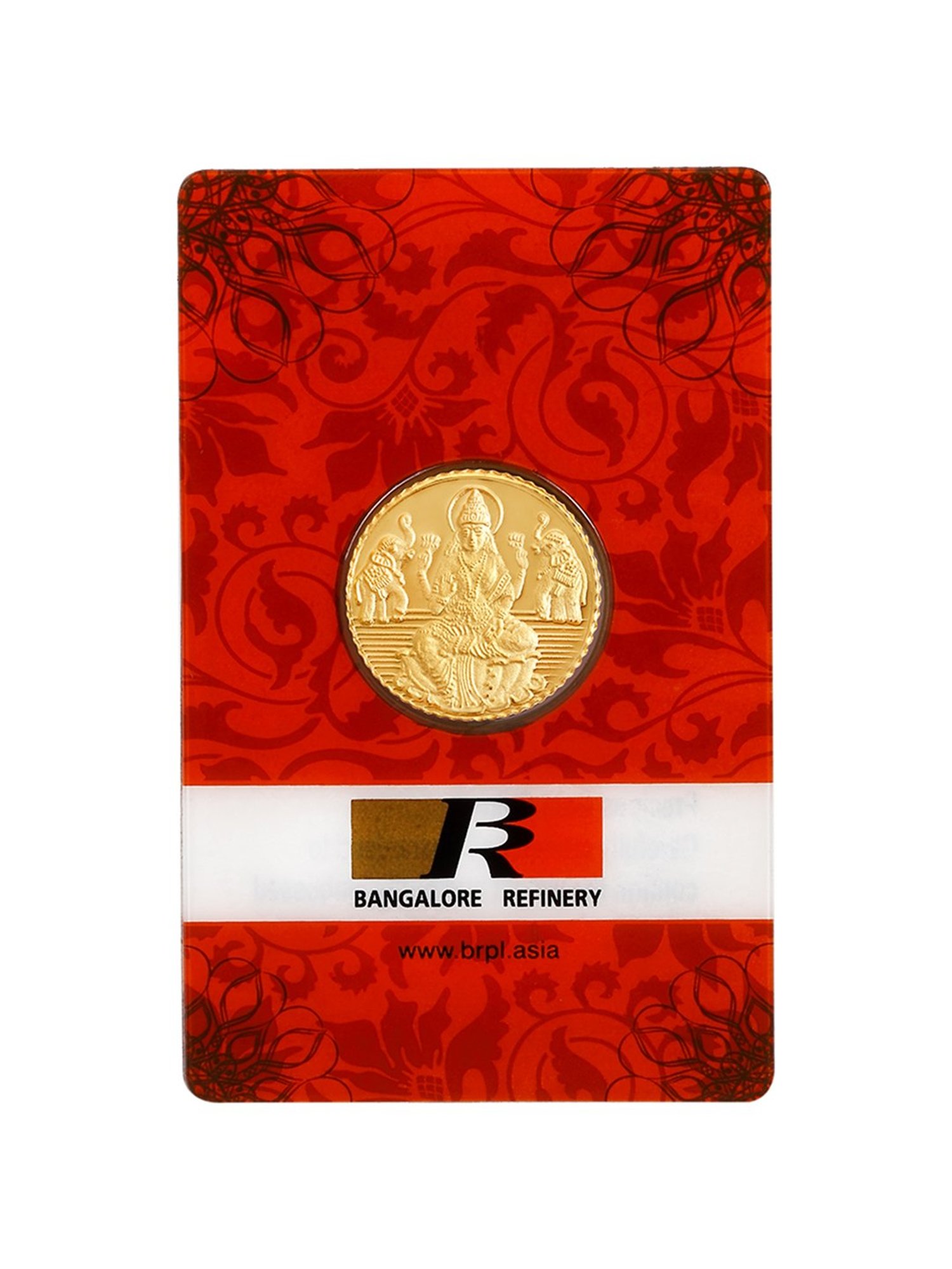 Bangalore Refinery Goddess Lakshmi 24k (999) 10gm Gold Coin