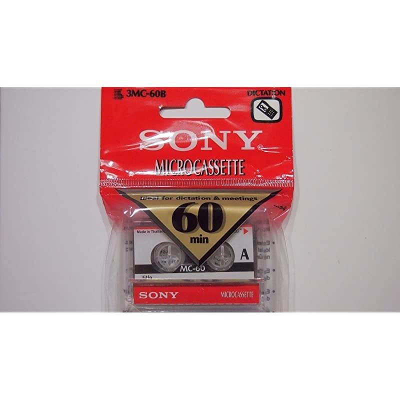 60 Minute Blank Microcassette Tapes MC-60, Set of 3