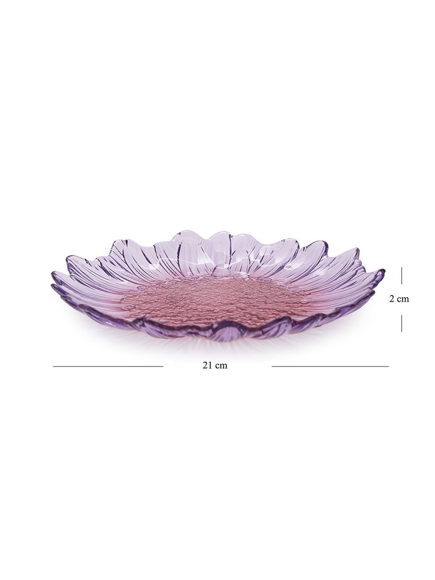 Pure Home and Living Pink Glass Dessert Plates