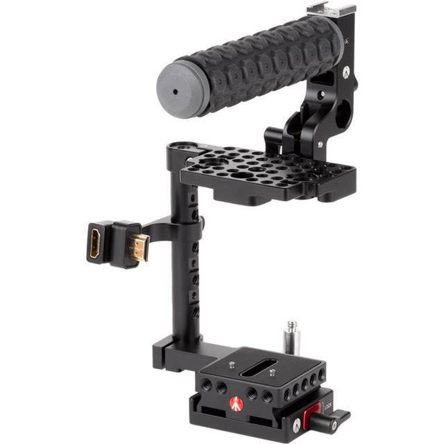 Wooden Camera Cage with Rubber Grip for Blackmagic Pocket Cinema 4K/6K Camera